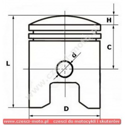 Tłok aluminiowy 44,00/13/17,2 i szlif