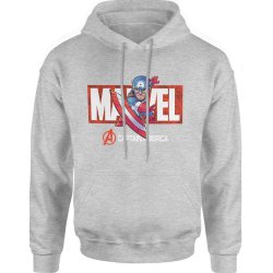  Bluza męska z kapturem Kapitan Ameryka Marvel szara