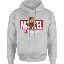  Bluza męska z kapturem Marvel Groot szara