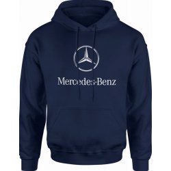  Bluza męska z kapturem Mercedes-benz logo granatowa