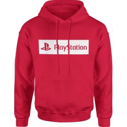  Bluza męska z kapturem Playstation konsola PS czerwona