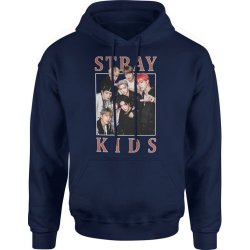  Bluza męska z kapturem Stray Kids K-pop granatowa