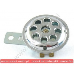 Klakson chromowy 70mm - 6V.