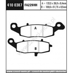 Klocki hamulcowe EBC FA229HH przód KAWASAKI, SUZUKI 100387