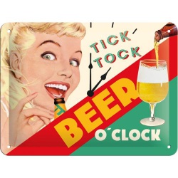  Metalowy Plakat 15 x 20cm Beer O Clock Lady