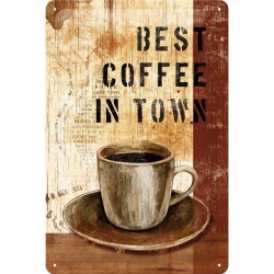  Metalowy Plakat 20 x 30cm Best Coffee in Town