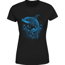 Koszulka damska Delfin niebieski Ryba