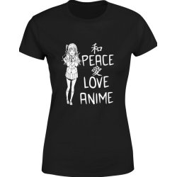  Koszulka damska Peace love anime 