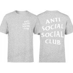  Koszulka męska Anti social social club skateboard ASSC streetwear szara
