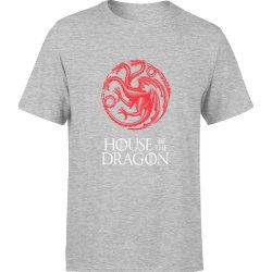  Koszulka męska House of dragon Ród smoka Gra o Tron szara