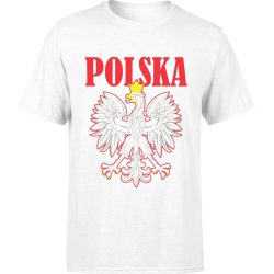  Koszulka męska Kibica Polska Orzeł biała