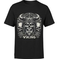  Koszulka męska Wiking Viking Wikingowie Z Czaszka