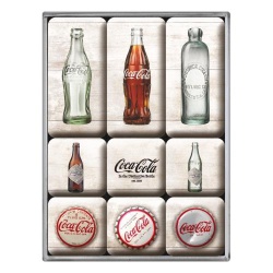  Magnesy na lodówkę 9szt Coca Cola