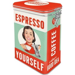  Metalowa puszka z klipsem Espresso Yourself