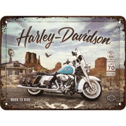  Metalowy Plakat 15 x 20cm Harley Davidson Road