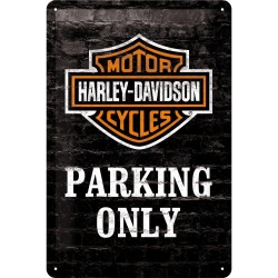  Metalowy Plakat 20 x 30cm Harley Davidson Parking