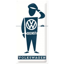  Metalowy Plakat 25 x 50cm VW Dienst Mann