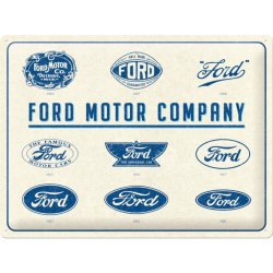 Metalowy Plakat 30 x 40cm Ford-Logo Evolution