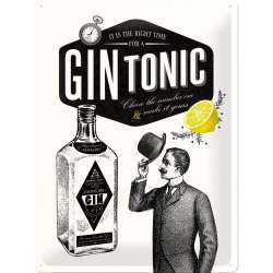  Metalowy Plakat 30 x 40cm Gin Tonic