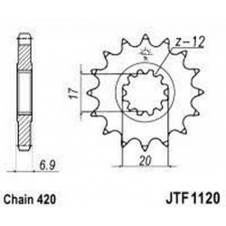  Zębatka przednia JT F1120-13, 13Z, rozmiar 420