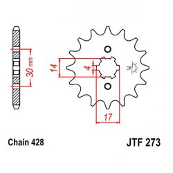  Zębatka przednia JT F273-13 rozmiar 428 13Z 