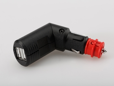 Adapter gniazdka zapalniczki 2x USB - obrotowy