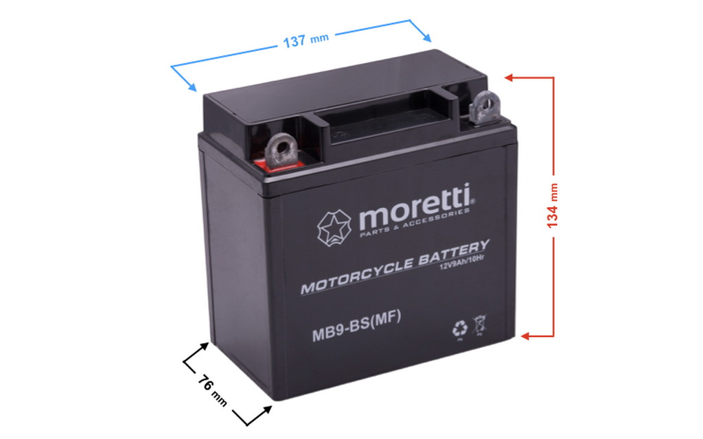 Akumulator AGM (Gel) MB9-BS 12V 9Ah Moretti