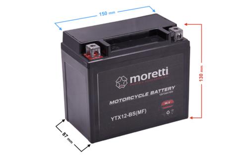 Akumulator AGM (Gel) MTX12-BS 12V 12ah Moretti