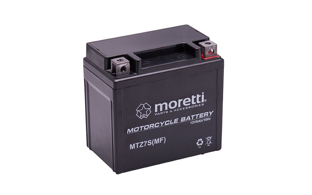 Akumulator AGM (Gel) MTZ7S 12V 6Ah Moretti