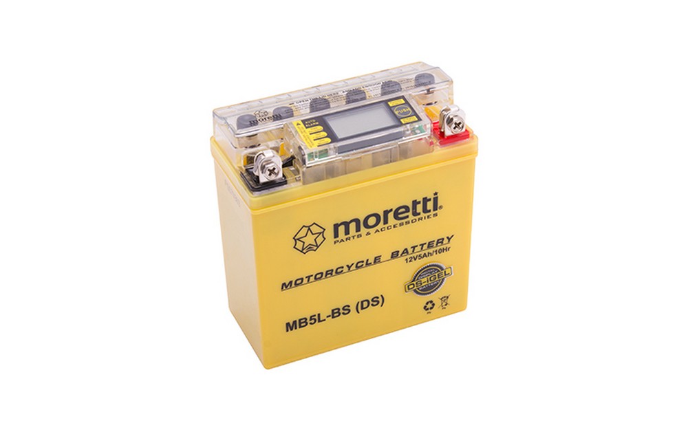 Akumulator AGM (I-Gel) MB5L-BS 12V 5Ah Moretti ze wskaźnikiem