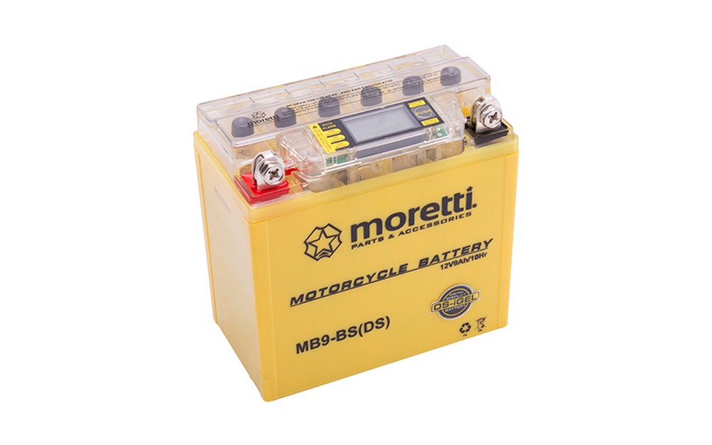 Akumulator AGM (I-Gel) MB9-BS 12V 9Ah Moretti ze wskaźnikiem