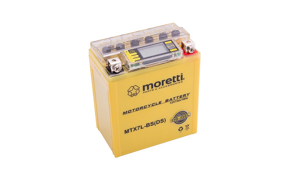 Akumulator AGM (I-Gel) MTX7L-BS 12V 7Ah Moretti ze wskaźnikiem