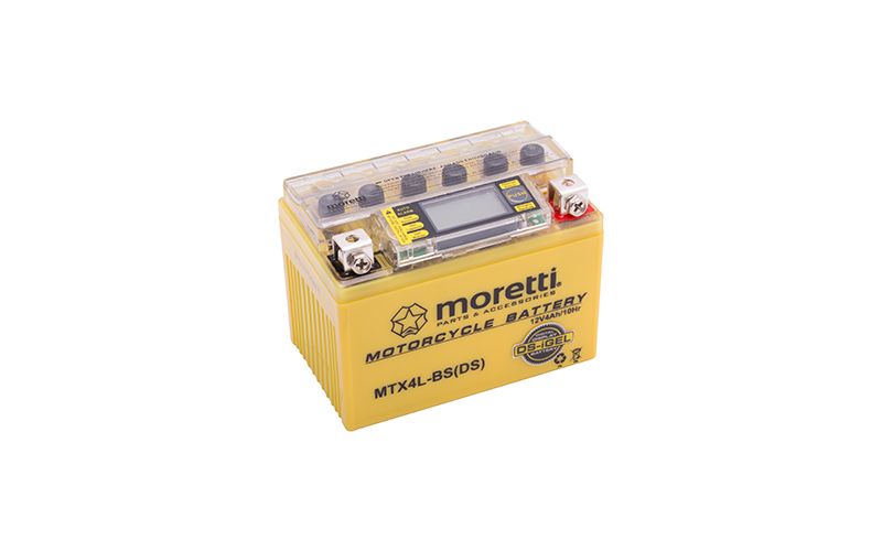 Akumulator żelowy YTX4L-BS Moretti ze wskaźnikiem AGM