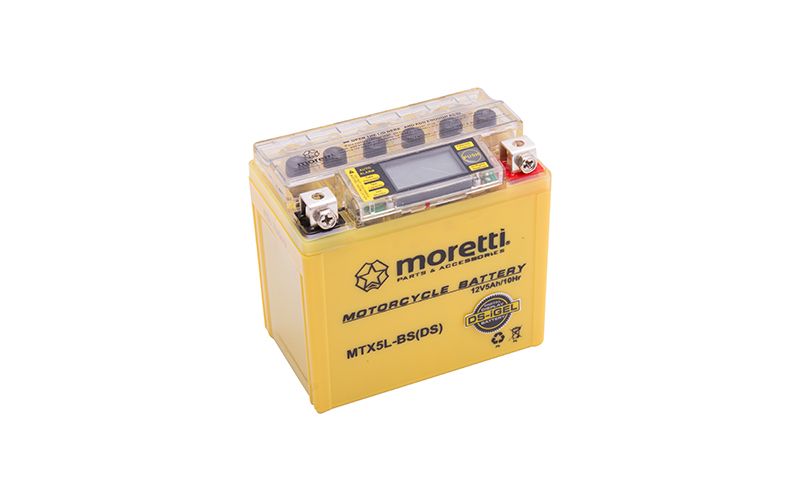 Akumulator żelowy YTX5L-BS Moretti ze wskaźnikiem AGM