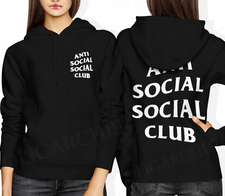 Bluza damska z kapturem Anti social social club skateboard ASSC streetwear