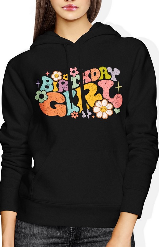 Bluza damska z kapturem Birthday Girl na urodziny