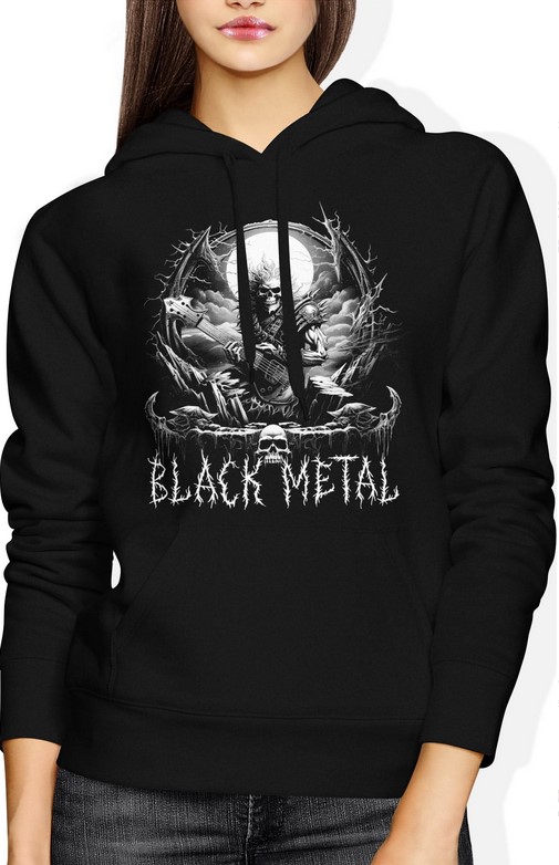 Bluza damska z kapturem Black Metal metalowa
