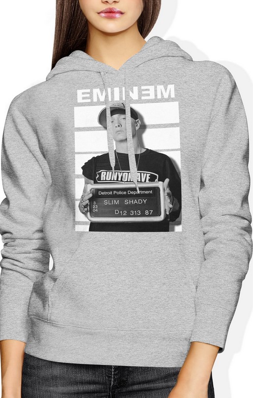 Bluza damska z kapturem Eminem Slim Shady szara