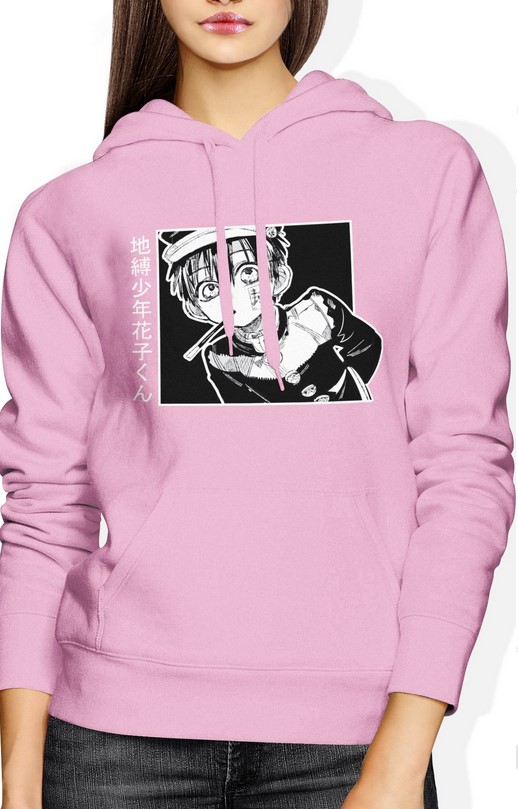 Bluza damska z kapturem Hanako Duch Ze Szkolnej Toalety Anime Manga różowa