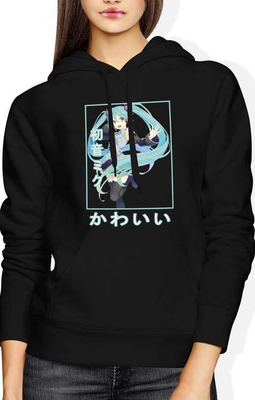 Bluza damska z kapturem Hatsune Miku nendoroid Music anime