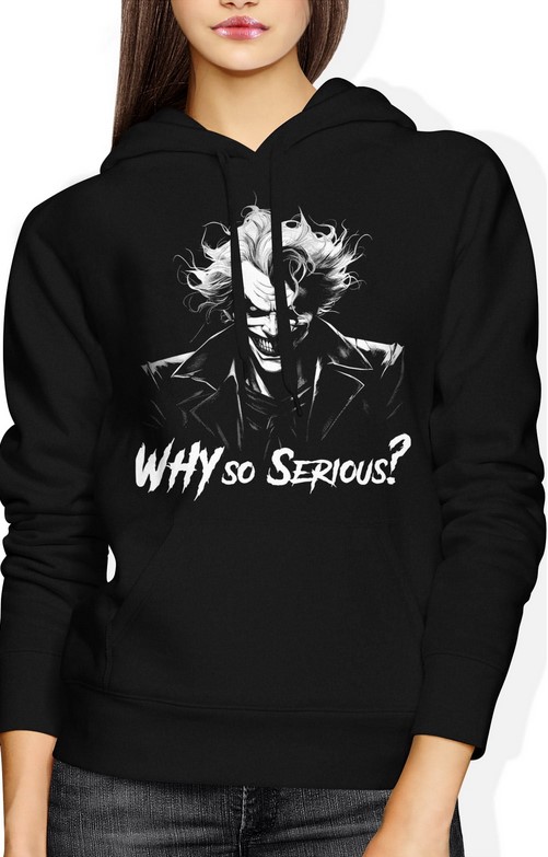 Bluza damska z kapturem Joker Why So Serious? Batman