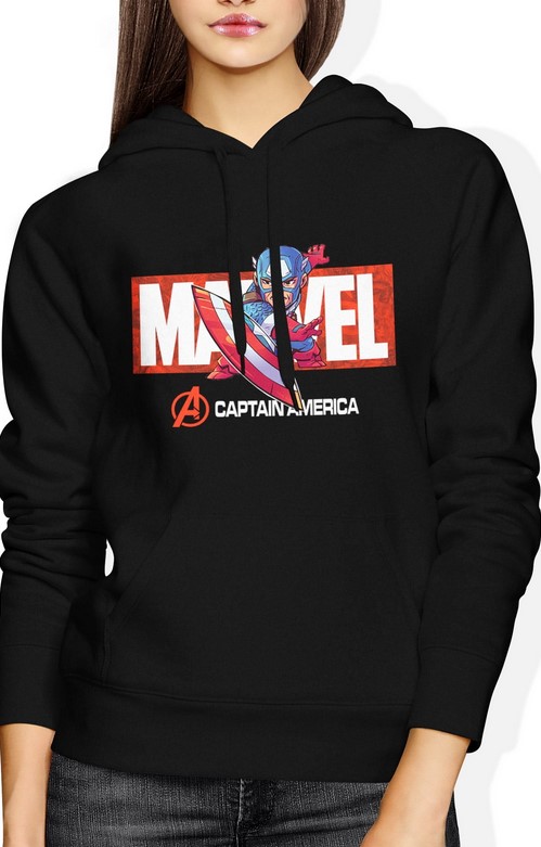 Bluza damska z kapturem Kapitan Ameryka Marvel