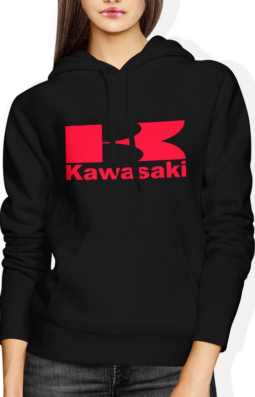 Bluza damska z kapturem Kawasaki motocyklowa dla motocyklisty