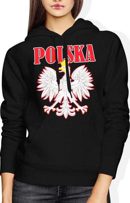 Bluza damska z kapturem Kibica Polska Orzeł