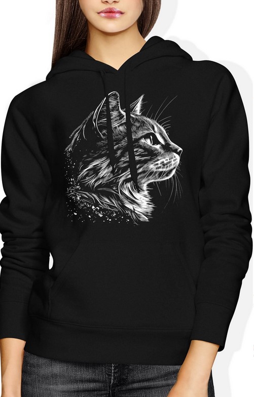Bluza damska z kapturem Kot