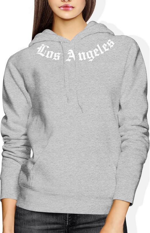 Bluza damska z kapturem Los Angeles Streetwear szara