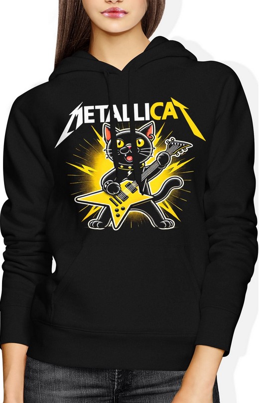 Bluza damska z kapturem Metallica Kot Z Kotem Metallicat