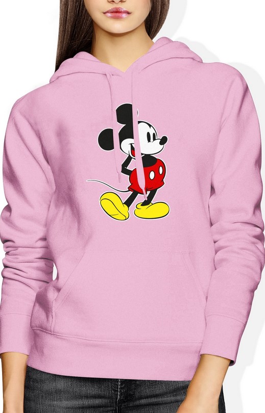 Bluza damska z kapturem Myszka Miki Disney różowa