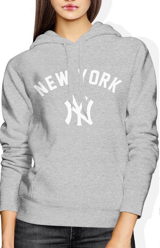 Bluza damska z kapturem New York NY szara