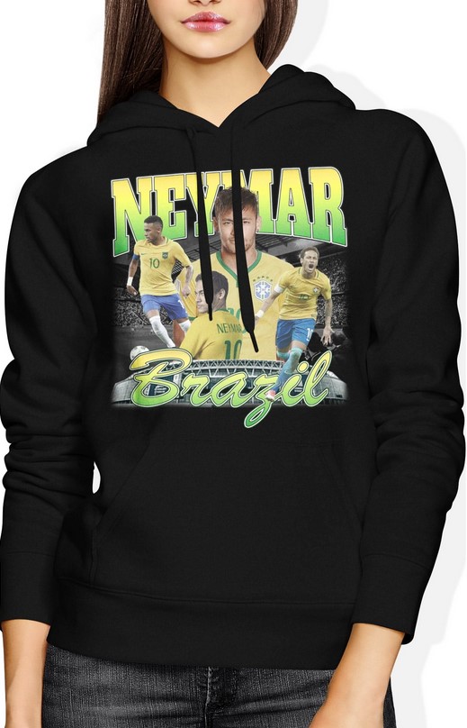 Bluza damska z kapturem Neymar piłkarska